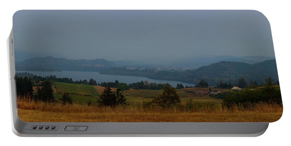 Smokey Portable Battery Charger featuring the photograph Smokey Lake Mayfield by Tikvah's Hope