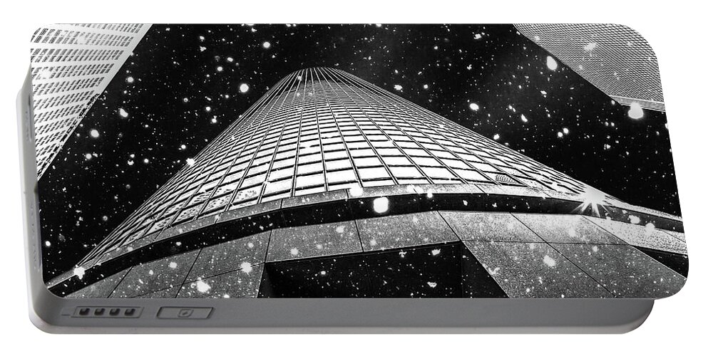 Snow Portable Battery Charger featuring the digital art Snow Collection Set 01 by Az Jackson