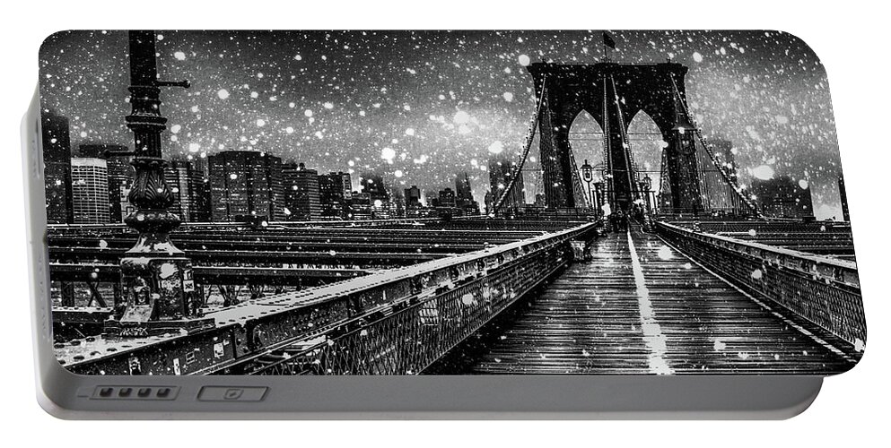 Snow Portable Battery Charger featuring the digital art Snow Collection Set 05 by Az Jackson