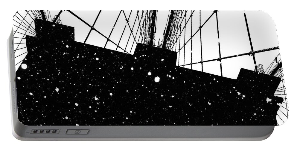 Snow Portable Battery Charger featuring the digital art Snow Collection Set 04 by Az Jackson
