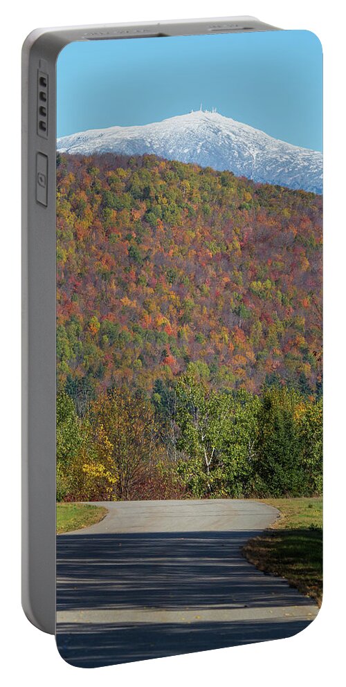 Snowy Portable Battery Charger featuring the photograph Snowy Autumn by White Mountain Images