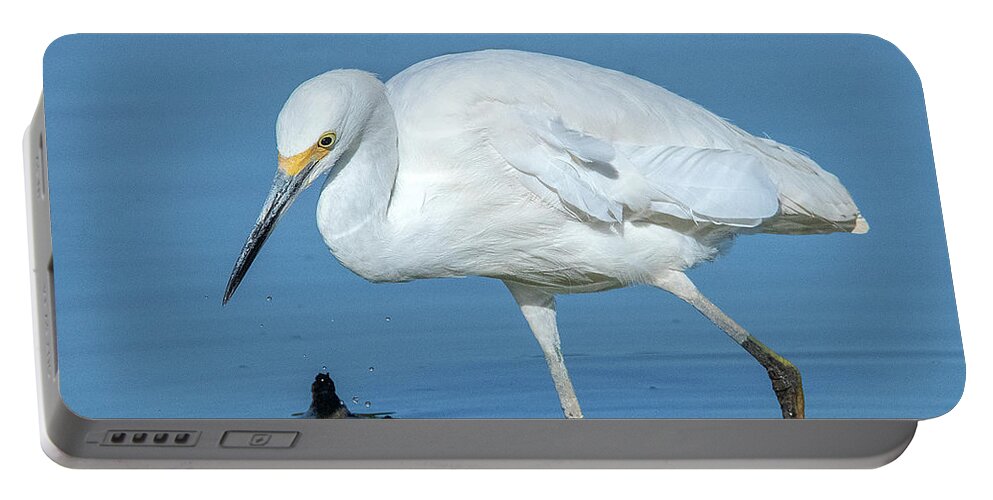 Nature Portable Battery Charger featuring the photograph Snowy Egret DMSB0180 by Gerry Gantt