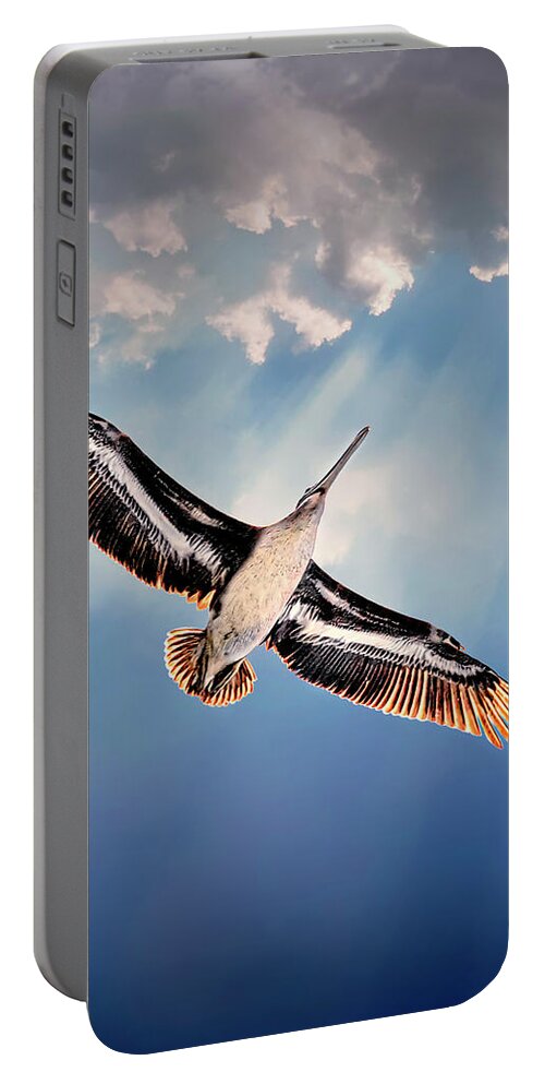 Soaring Portable Battery Charger featuring the photograph Soaring Overhead by Endre Balogh
