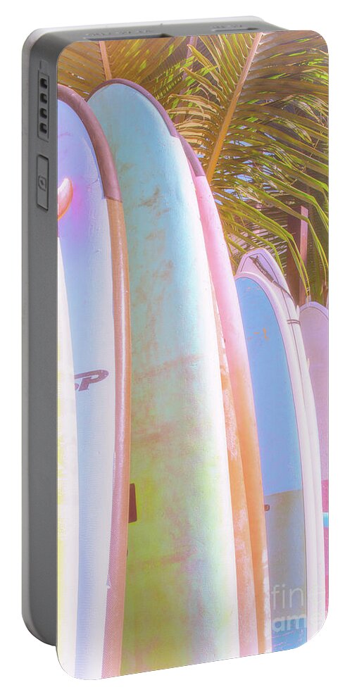 Surfboards Portable Battery Charger featuring the photograph Soft and Light 8 by Becqi Sherman