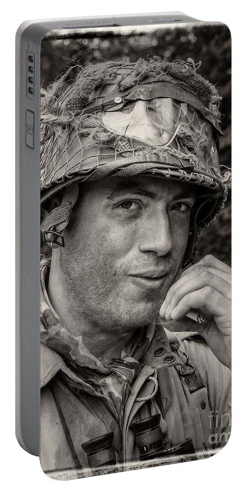 Portait Portable Battery Charger featuring the photograph Soldier by Bernd Laeschke
