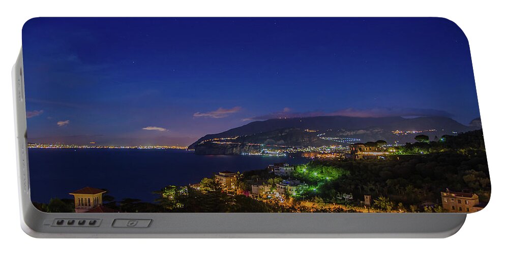 Italy Portable Battery Charger featuring the photograph Sorrento in the Blue Hour by Douglas Wielfaert
