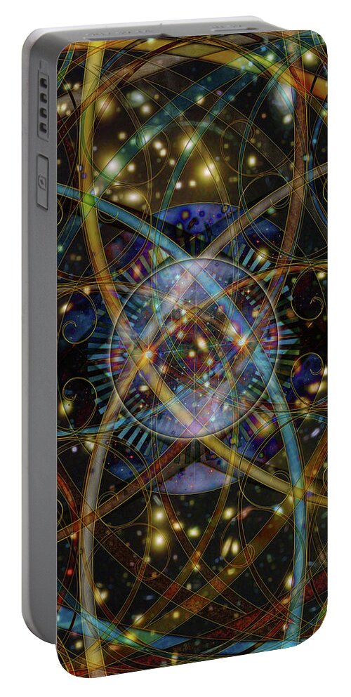 Sourcery Portable Battery Charger featuring the digital art Sourcerer by Kenneth Armand Johnson