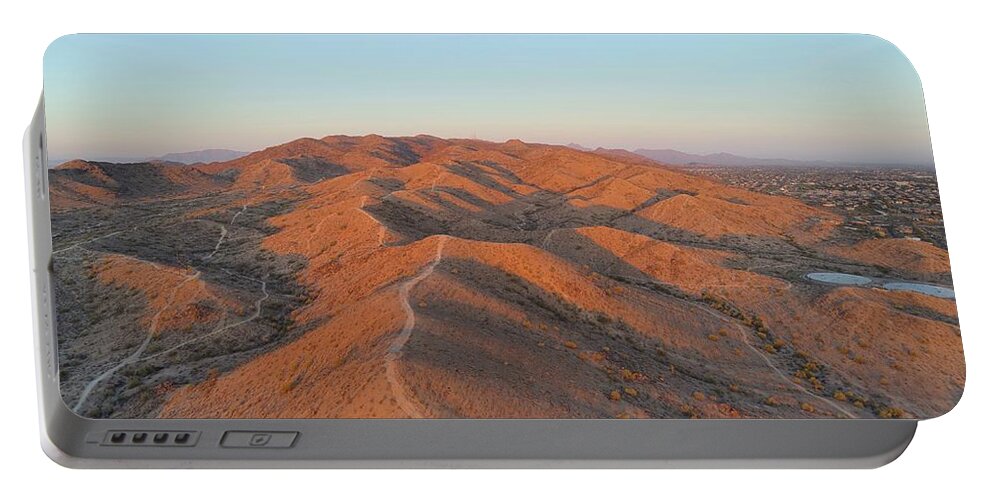 Sunrise Portable Battery Charger featuring the photograph South Mountain Sunrise by Anthony Giammarino
