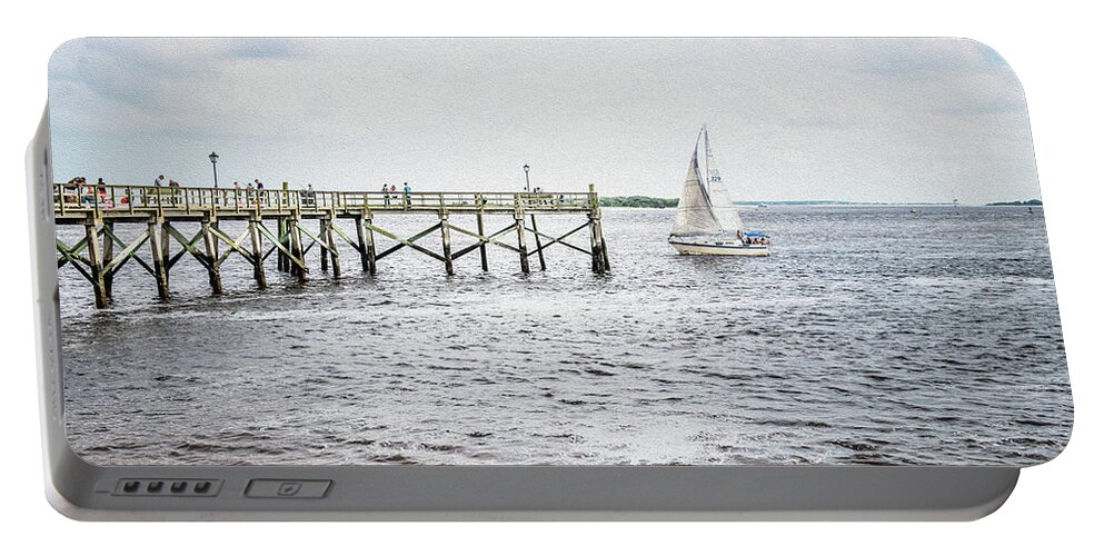 Southport Portable Battery Charger featuring the photograph Southport, NC... Summer Afternoon by Cynthia Wolfe
