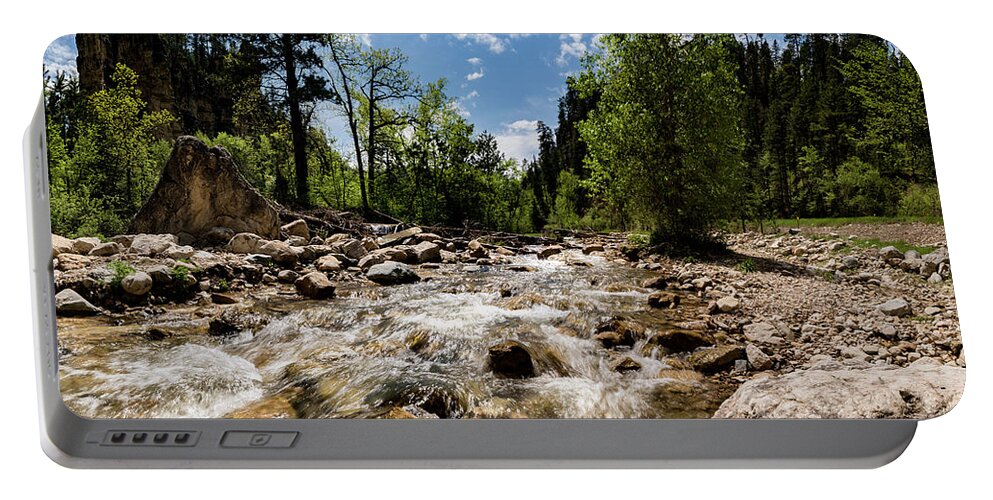 Spearfish Creek Portable Battery Charger featuring the photograph Spearfish Creek and Canyon, South Dakota by Art Whitton