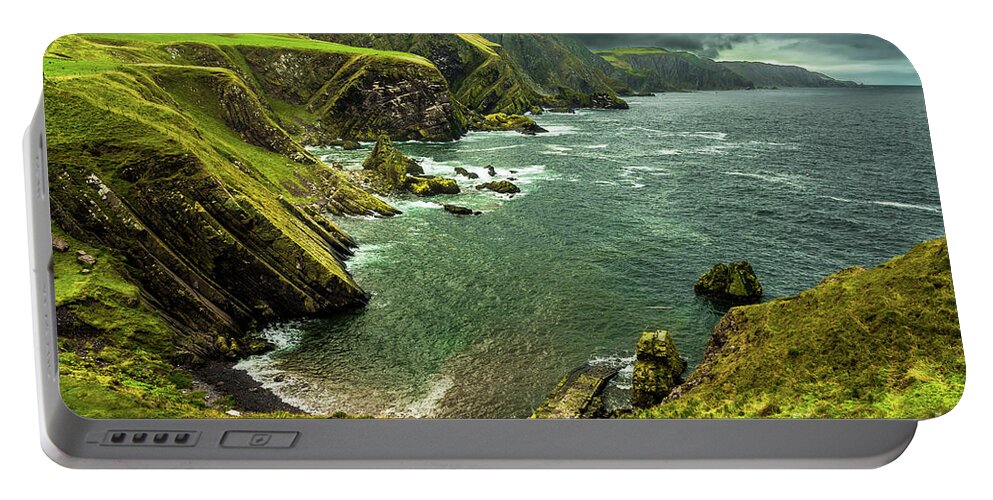 Agriculture Portable Battery Charger featuring the photograph Spectacular Atlantik Coast And Cliffs At St. Abbs Head in Scotland by Andreas Berthold