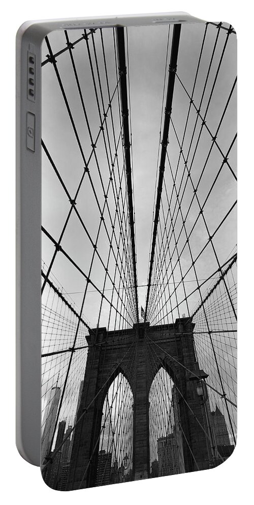 Brooklyn Portable Battery Charger featuring the photograph Spiderweb by Peter Hull