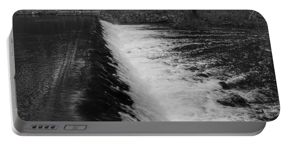 Waterloo Village Portable Battery Charger featuring the photograph Spillway in Detail - Waterloo Village by Christopher Lotito