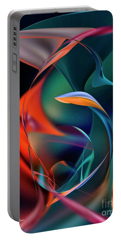 Spring Portable Battery Charger featuring the digital art Spring by Leo Symon
