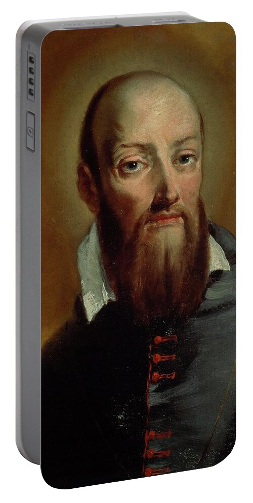 Giovanni Battista Tiepolo Portable Battery Charger featuring the painting St Francis of Sales. GIOVANNI BATTISTA TIEPOLO . by Giambattista Tiepolo -1696-1770-