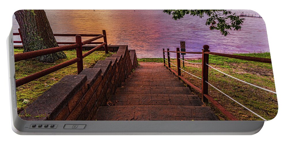 Higgins Lake Portable Battery Charger featuring the photograph Stairway to Heaven by Joe Holley