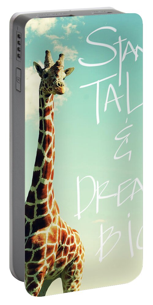 Stand Portable Battery Charger featuring the painting Stand Tall And Dream Big by Susan Bryant