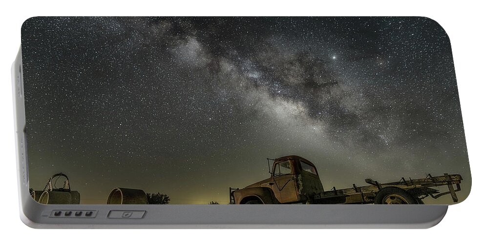 Milky Way Portable Battery Charger featuring the photograph Star Truck 1 by James Clinich