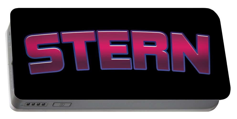 Stern Portable Battery Charger featuring the digital art Stern #Stern by TintoDesigns