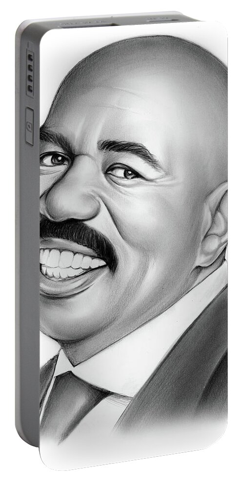 Steve Harvey Portable Battery Charger featuring the drawing Steve Harvey 2 by Greg Joens
