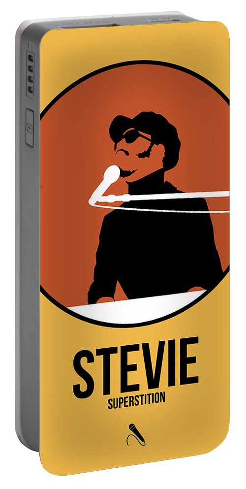 Stevie Wonder Portable Battery Charger featuring the digital art Stevie Wonder by Naxart Studio