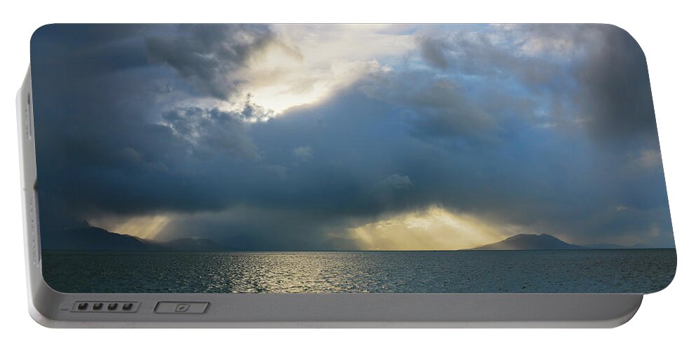 Gustavus Portable Battery Charger featuring the photograph Storm over the sea by Michele Cornelius