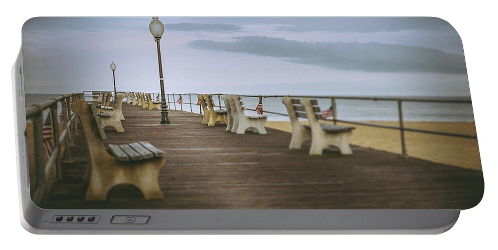 Office Decor Portable Battery Charger featuring the photograph Stormy Boardwalk 2 by Steve Stanger