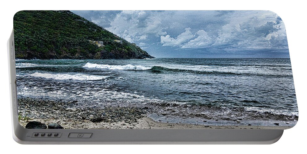 Storm Clouds Portable Battery Charger featuring the photograph Stormy Shores by Climate Change VI - Sales
