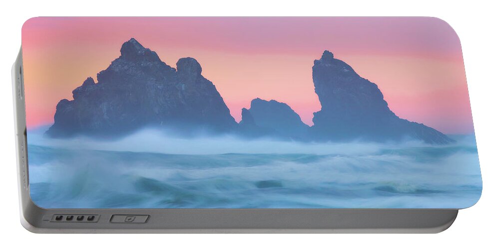 Oregon Portable Battery Charger featuring the photograph Stormy Sunset by Darren White