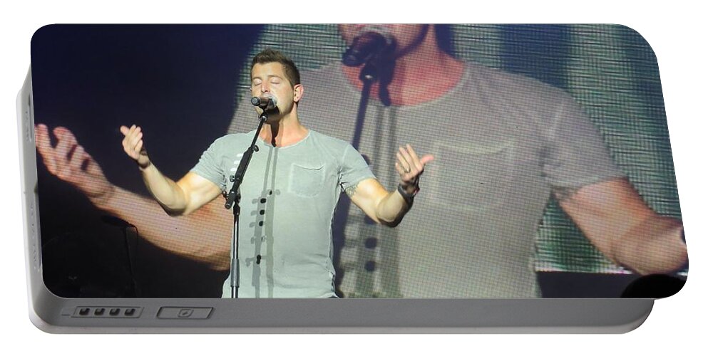 Jeremy Camp Portable Battery Charger featuring the photograph Story time with Jeremy by Aaron Martens
