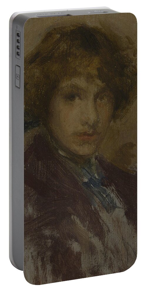 19th Century Art Portable Battery Charger featuring the painting Study of a Girl's Head and Shoulders by James Abbott McNeill Whistler