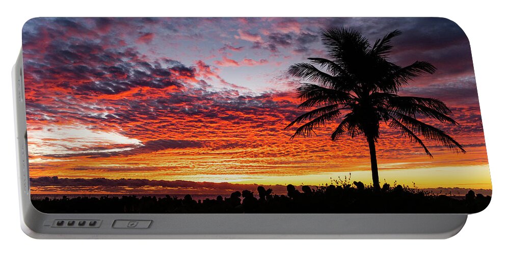Florida Portable Battery Charger featuring the photograph Stunning Sunrise Palm Delray Beach Florida by Lawrence S Richardson Jr