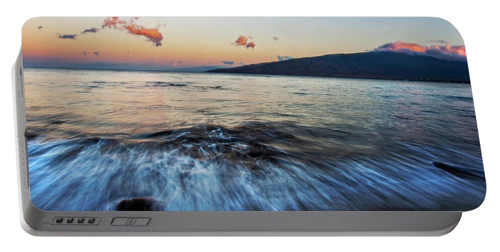 Sunrise Portable Battery Charger featuring the photograph Sugary Waves by Anthony Jones