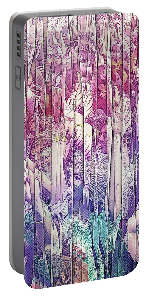 Concert Portable Battery Charger featuring the digital art Summer Concert by Phil Perkins