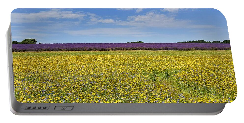 Wildflowers Portable Battery Charger featuring the photograph A Splash of Color by Andrea Whitaker