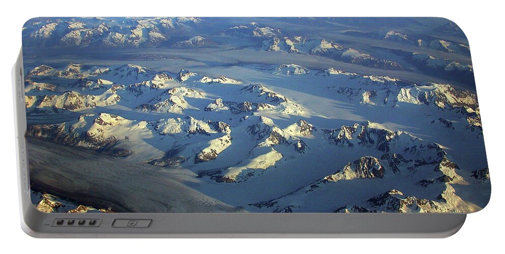 Alaska Portable Battery Charger featuring the photograph Sun Kissed Glaciers by Mark Duehmig