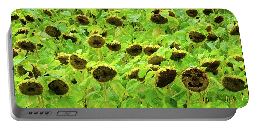 Sunflower Portable Battery Charger featuring the photograph Sunflower Field by Helen Jackson