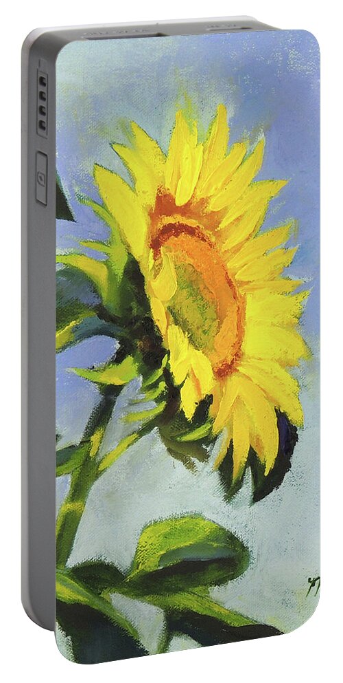 Flower Portable Battery Charger featuring the painting Sunflower by Marsha Karle