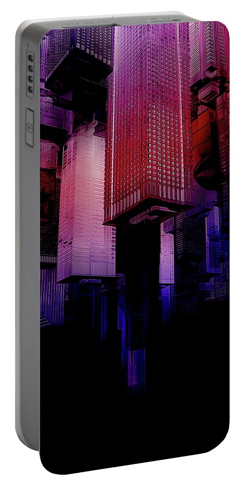 Upside Down Portable Battery Charger featuring the digital art Sunken City by Phil Perkins