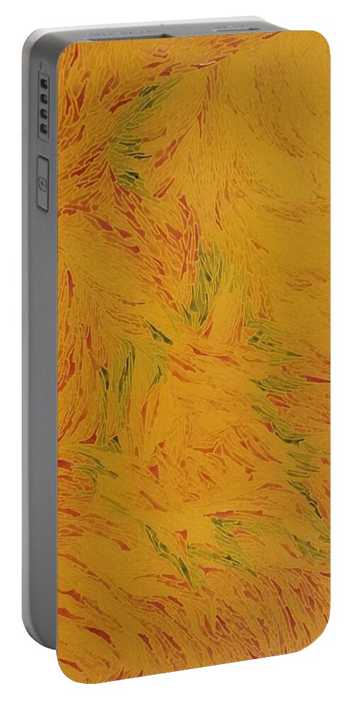 Ocean Portable Battery Charger featuring the painting Sunny Ocean View by Darren Whitson