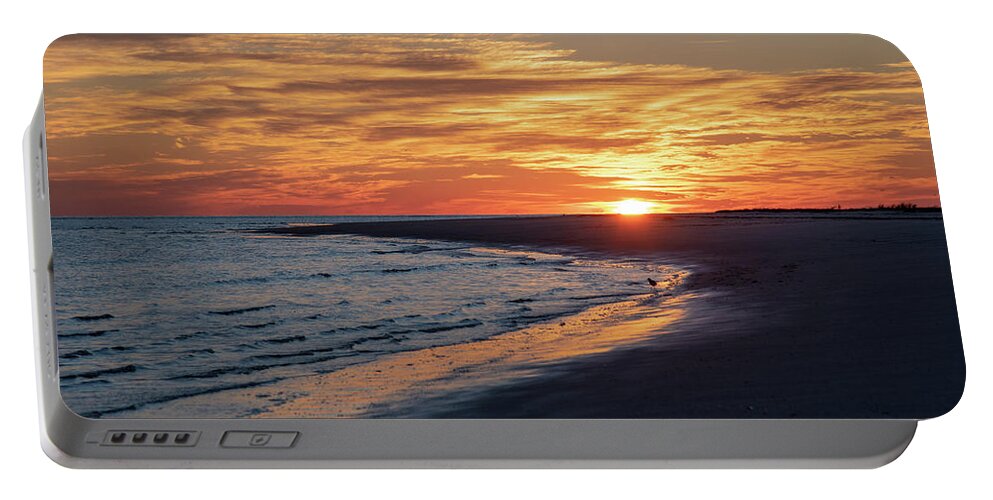 Sunrise Portable Battery Charger featuring the photograph Sunrise Over The Atlantic at Port Royal Sound by Dennis Schmidt