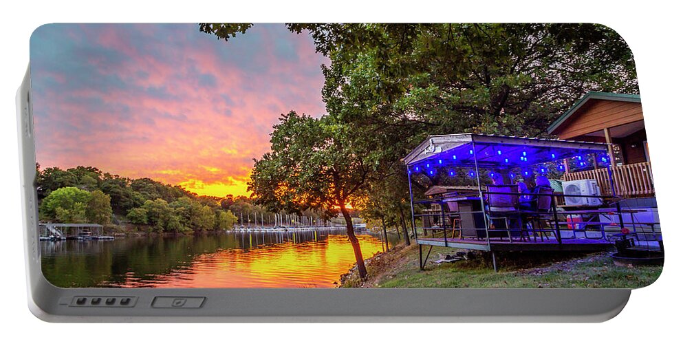 Scotty's Cove Portable Battery Charger featuring the photograph Sunset at Scott's Cove by David Wagenblatt