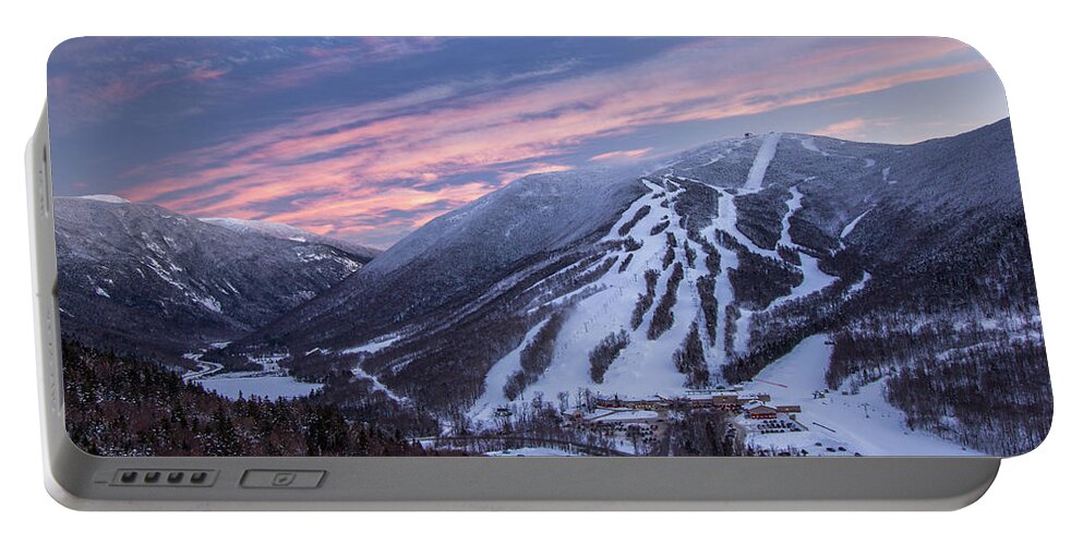 Sunset Portable Battery Charger featuring the photograph Sunset Glow Over Cannon Mountain 2 by White Mountain Images