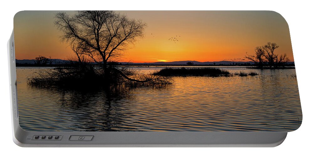 California Portable Battery Charger featuring the photograph Sunset in the Refuge by Cheryl Strahl