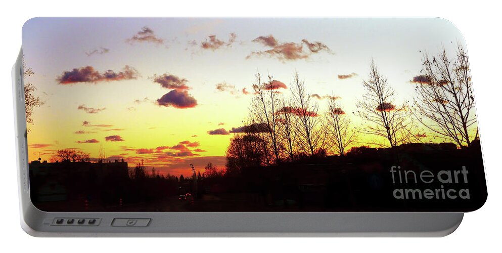  Trees Portable Battery Charger featuring the photograph Sunset by Jasna Dragun