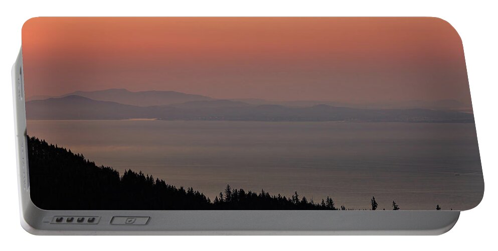 Olympic Mountains Portable Battery Charger featuring the photograph Sunset of the Olympic Mountains by Kyle Lee
