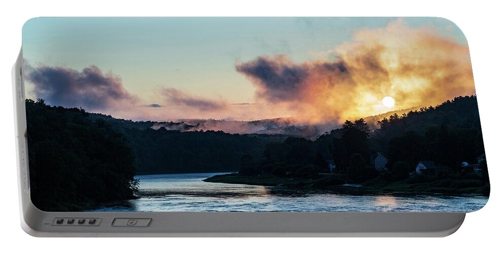 Sunset Portable Battery Charger featuring the photograph Landscape Photography - Delaware River Sunset #1 by Amelia Pearn