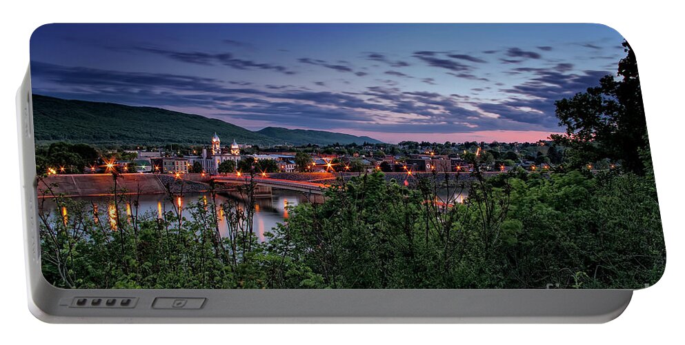 Lock Haven Portable Battery Charger featuring the photograph Sunset over Lock Haven Pa by Arttography LLC