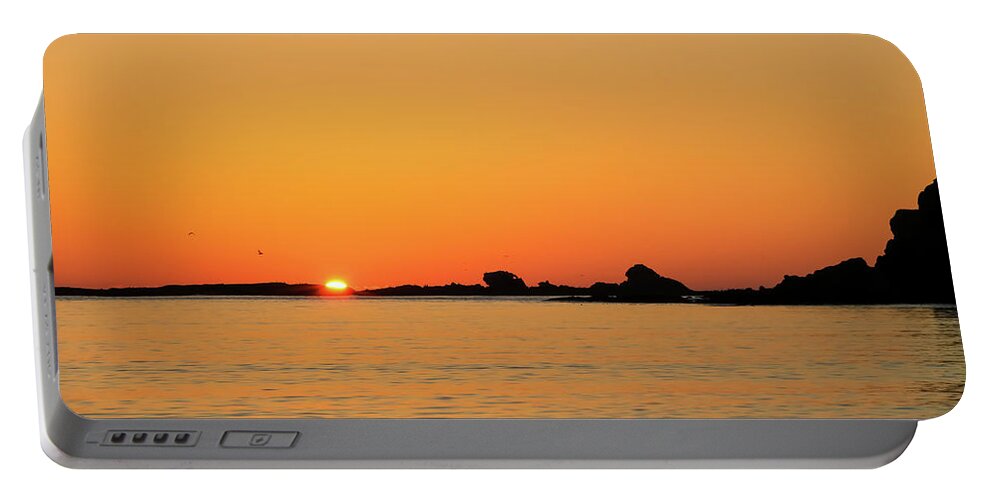 Cliffs Portable Battery Charger featuring the photograph Sunset over Sunset Bay, Oregon 4 by Dawn Richards