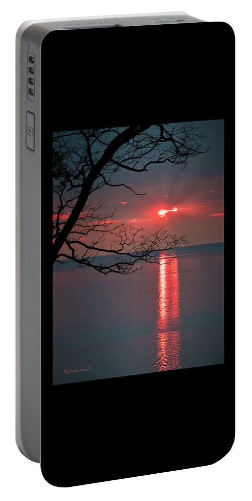 Sunset Portable Battery Charger featuring the photograph Sunset Stripes by Rebecca Samler